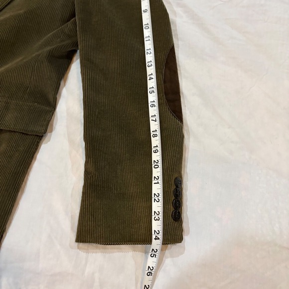 Sutter & Grant Corduroy Blazer Sport Coat Mens 42R Green Suede Elbow Patches - Picture 7 of 10